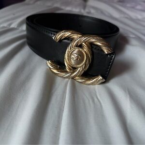 Authentic Black and Gold Chanel Belt